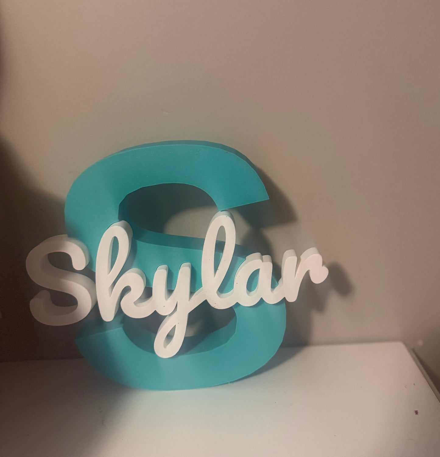 3D initial & name