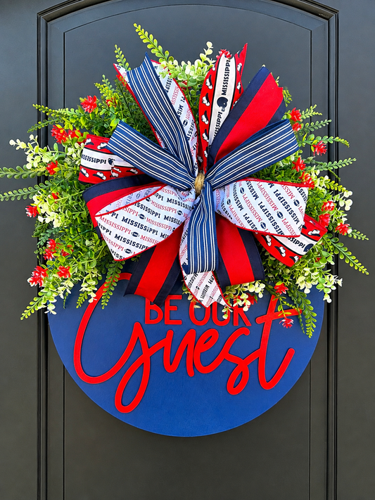 ❤️💙 Ole Miss “Be Our Guest” Door Hanger 💙❤️